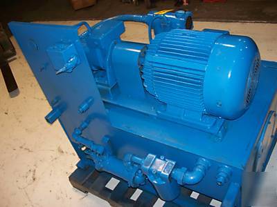 Oilgear hydraulic power unit 15HP 21GPM 1800RPM 3000PSI