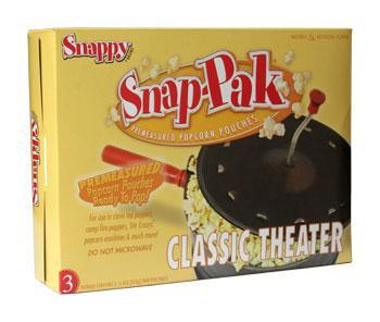Popcorn supplies - classic theater snap pak 3 pack box
