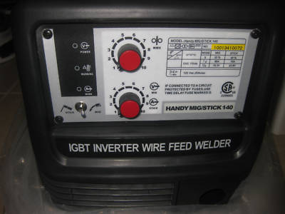 Powertek welder handy mig stick 140 igbt inverter wire 