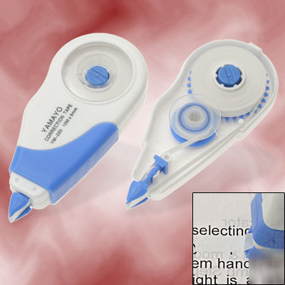 White paper dry correction tape dispenser with refill