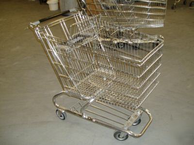 Refurbished medium market metal grocery shopping carts