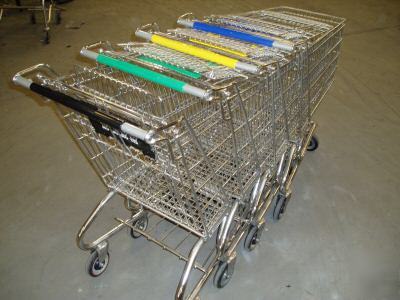 Refurbished medium market metal grocery shopping carts