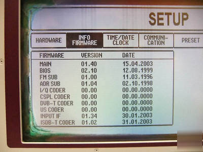 Rohde & schwarz sfq tv test transmitter B5,B6,B11,B26