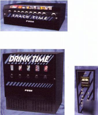 Snack soda changer combo vending machine compact