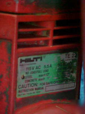 Used hilti te 22 hammer drill