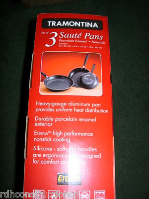 Tramontina quality saute' pans 3 nonstick 8