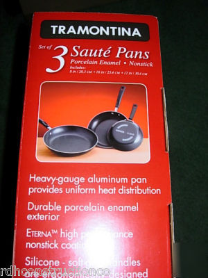 Tramontina quality saute' pans 3 nonstick 8
