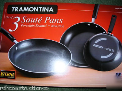 Tramontina quality saute' pans 3 nonstick 8