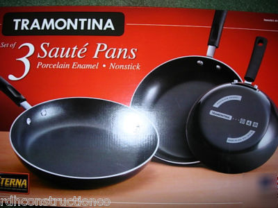 Tramontina quality saute' pans 3 nonstick 8