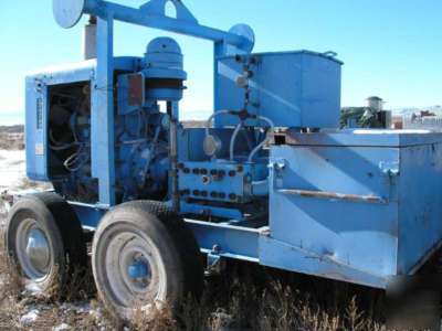 Weatherford fe-85 triplex pump packaged w/ detroit 3-53
