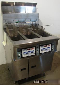 Pitco frialator 3 well ng fryer w/elec.fastron controls