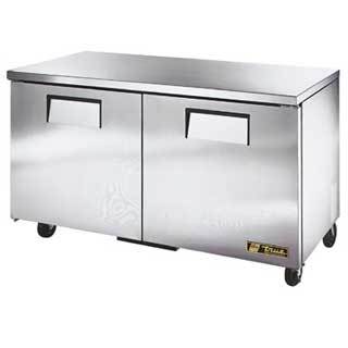 True tuc-60F undercounter freezer, 2 doors, 60 3/8