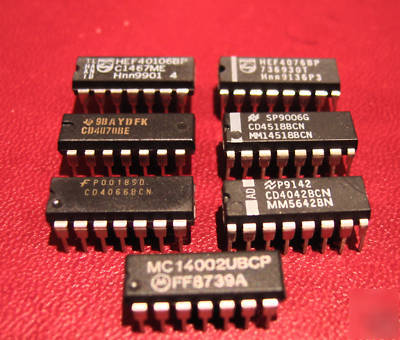 7 x assorted integrated circuit semiconductors cmos etc