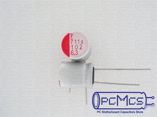 4 fujitsu re 6.3V 1000UF aluminum solid capacitors