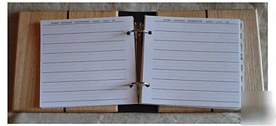 Address book made from ash with bog oak detail