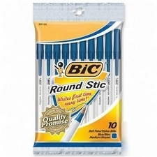 Bic round stic ballpoint pen, w/similar items J9