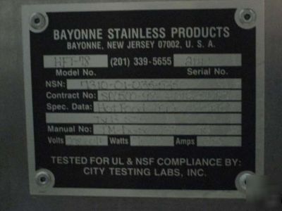 Byonne-5 well electric hot food table 9577 steamtable 