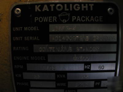 Katolight-35 kw nat.gas/propane genset