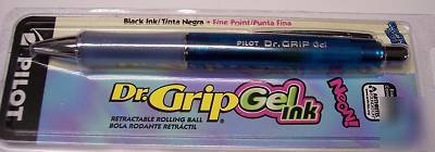 New (1) pilot dr grip gel ink pen ice blue - in package