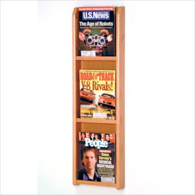 3 magazine oak and acrylic wall display wood medium oak