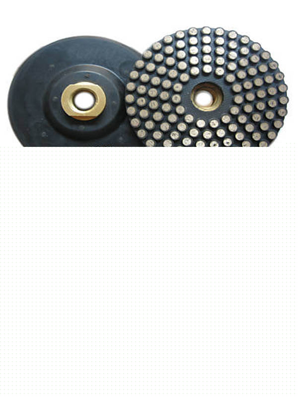 Diamond metal polishing pad w/ thread for granite #60