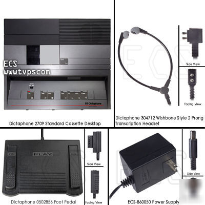 Dictaphone 2709 standard cassette transcriber 