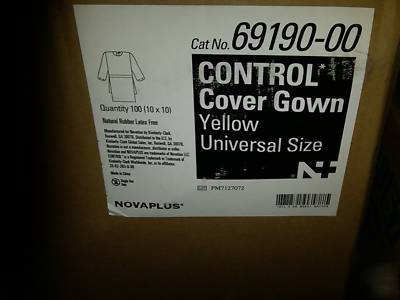 Medical cover gown novaplus, yellow, 100/case 69190-00