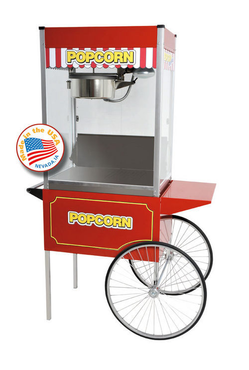 Paragon classic pop huge 16OZ popcorn machine w/cart 