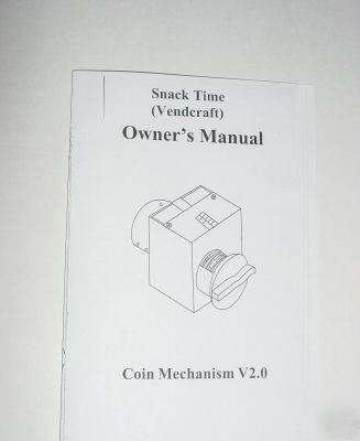 Vendcraft snack time vending coin mechanism manual