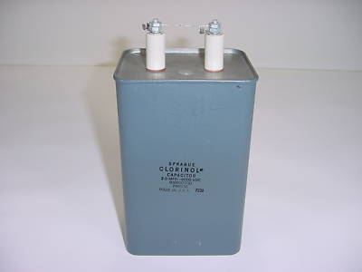 Vintage nos sprague tube amp oil capacitor 2 mfd 6000V
