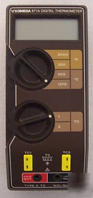  omega 871A digital thermometer with dual inputs