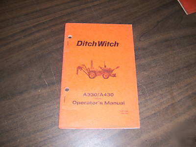 A330/A430 ditch witch combo operator's manual