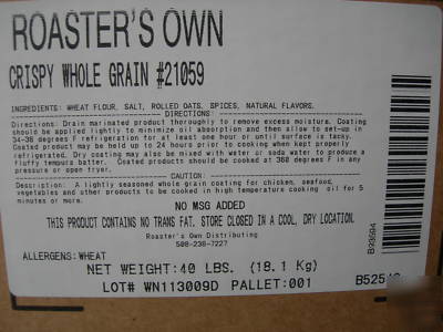 For your broaster *40#bx.breading/coating for chicken