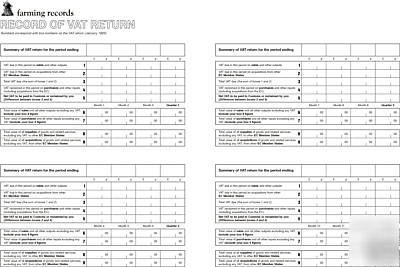 Invoice record book for vat purchase sales accounts log