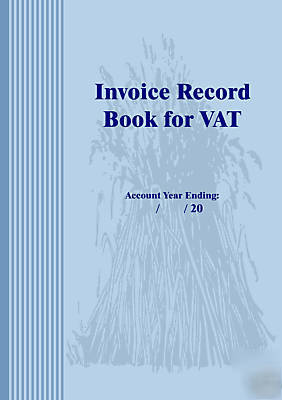 Invoice record book for vat purchase sales accounts log