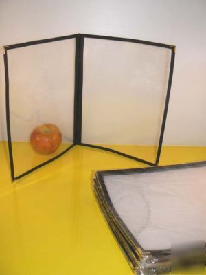 Menu covers 8.5X11 double fold black restaurant 50PCS 