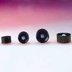 Qorpak black phenolic screw caps, poly-seal : 5029/12
