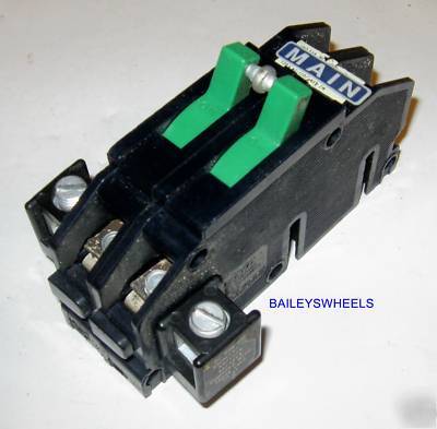 Zinsco 100A 100 amp 2 pole breaker type tc main w/ lugs