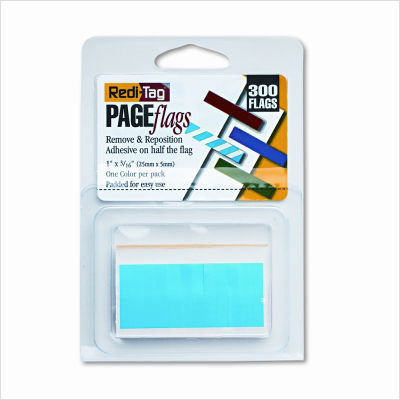 Removable/reusable page flags, blue, 300 per pack