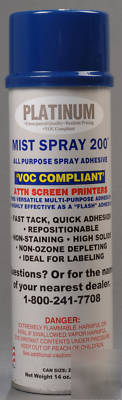 Spray adhesive (mist type) general purpose fast tack