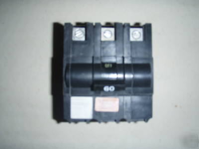 Federal pacific 3 pole 60 amp stab lok breaker