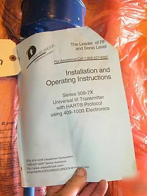 Ametek drexelbrook level 509-7X universal iii 409-1000