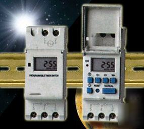 Digital programmable weekly timer switch din rail ZD3