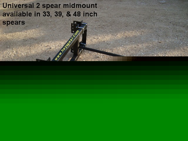 Hay bale tractor loader carrier 2 spear spike prong 48M