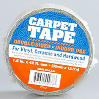 New 4 rolls of 1 1/2 x 42' double sided carpet tape