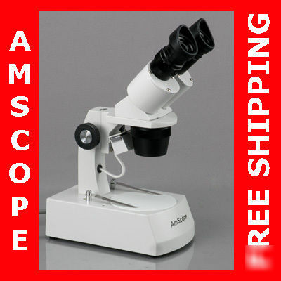 10X-30X binocular stereo microscope w/ 2 halogen lights