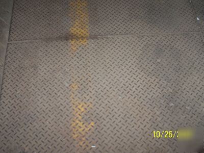 3 pcs. diamond plate steel 4' x 20' x 1/8 plate + tread