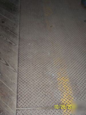 3 pcs. diamond plate steel 4' x 20' x 1/8 plate + tread