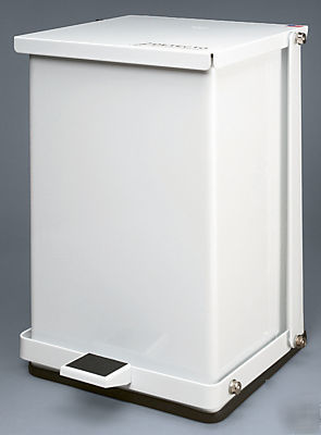6 gallon institutional metal step-on trash cans 