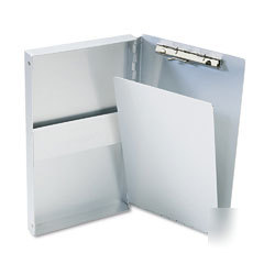 Aluminum snapak form holder, side opening with storage,